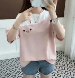 Unzzy HOT SALE Cute Rabbit Loose T-shirt KF50142