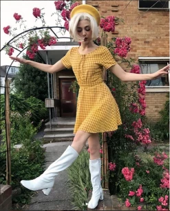 Unzzy HOT SALE Lace-up V-neck Dress KF50054