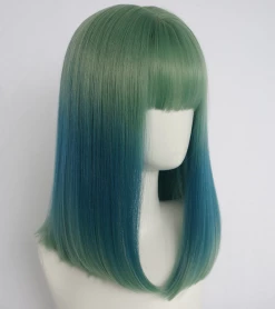 Unzzy GREEN GRADIENT BLUE WIG KF40377