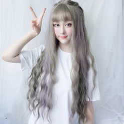 Unzzy HOT SALE Cute Big Wave Long Roll Wig KF40378 13 Unzzy HOT SALE Cute Big Wave Long Roll Wig KF40378