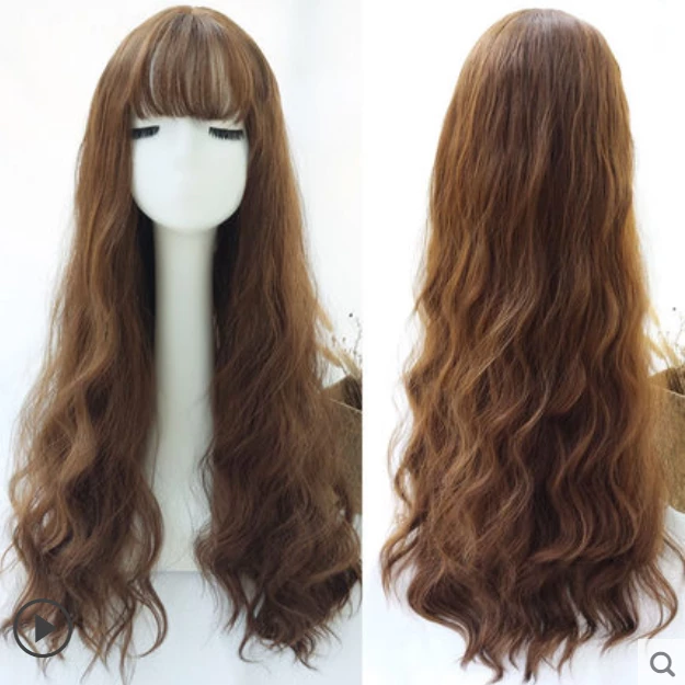 Unzzy HOT SALE Cute Big Wave Long Roll Wig KF40378 7 Unzzy HOT SALE Cute Big Wave Long Roll Wig KF40378