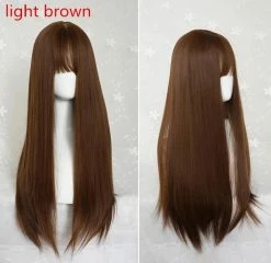 Unzzy HOT SALE BLACK LONG STRAIGHT WIG KF60428