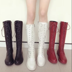 Unzzy Lace-up Chunky Boots KF90043