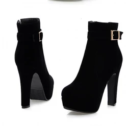 Unzzy HOT SALE Chic Zipper Heels KF90079