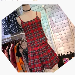 Unzzy HOT SALE Ulzzang Plaid Three-piece KF90105 8 Unzzy HOT SALE Ulzzang Plaid Three-piece KF90105