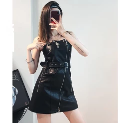 Unzzy Punk Strap Dress KF90128 HOT SALE