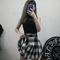 Unzzy Ulzzang Plaid Skirt KF90277 HOT SALE