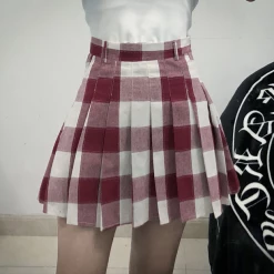 Unzzy Ulzzang Plaid Skirt KF90277 HOT SALE 10 Unzzy Ulzzang Plaid Skirt KF90277 HOT SALE
