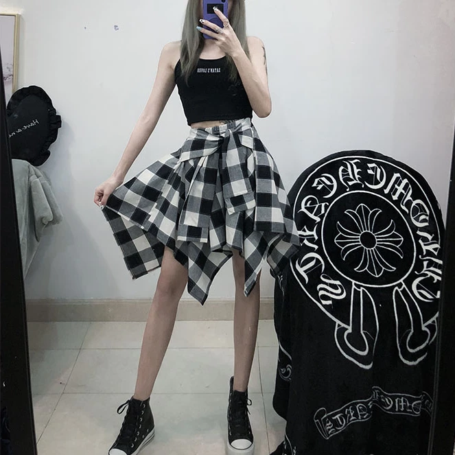 Unzzy Ulzzang Irregular Skirt KF90278 1 Unzzy Ulzzang Irregular Skirt KF90278