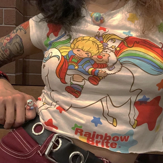 Unzzy HOT SALE Cartoon Rainbow T-shirt KF90280 4 Unzzy HOT SALE Cartoon Rainbow T-shirt KF90280