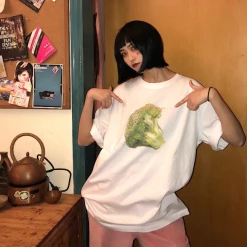 Unzzy HOT SALE Chic White T-shirt Pants KF90407