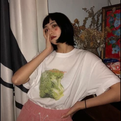 Unzzy HOT SALE Chic White T-shirt Pants KF90407