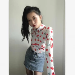 Unzzy Chic Long Sleeve T-Shirt KF90431 HOT SALE