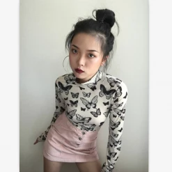 Unzzy Chic Long Sleeve T-Shirt KF90431 HOT SALE