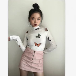 Unzzy Chic Long Sleeve T-Shirt KF90431 HOT SALE