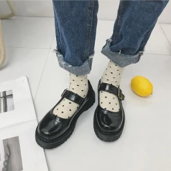 Unzzy HOT SALE Vintage Black Leather Shoes KF90483 10 Unzzy HOT SALE Vintage Black Leather Shoes KF90483