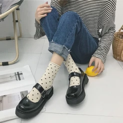 Unzzy HOT SALE Vintage Black Leather Shoes KF90483 11 Unzzy HOT SALE Vintage Black Leather Shoes KF90483