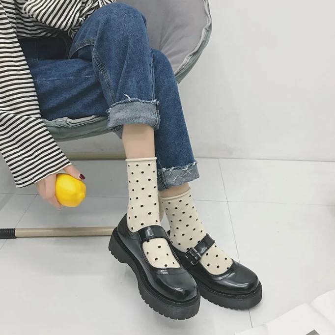 Unzzy HOT SALE Vintage Black Leather Shoes KF90483 2 Unzzy HOT SALE Vintage Black Leather Shoes KF90483