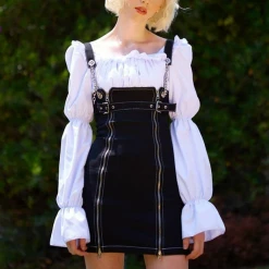 Unzzy Black Denim Skirt KF90522 HOT SALE