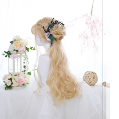 Unzzy HOT SALE Golden Long Roll Wig KF90552