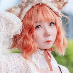 Unzzy Yellow Short Roll Wig KF90751 7 Unzzy Yellow Short Roll Wig KF90751