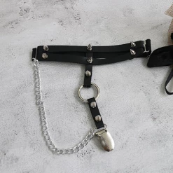 Unzzy Metal Chain Belt Leg Ring KF9155 HOT SALE