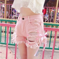 Unzzy Ulzzang Denim Shorts KF9166 HOT SALE
