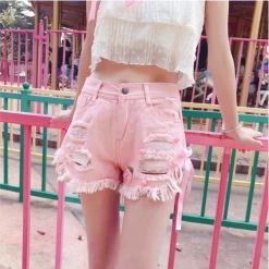 Unzzy Ulzzang Denim Shorts KF9166 HOT SALE