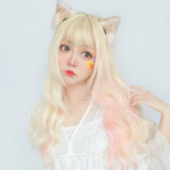 Unzzy HOT SALE Golden Big Wave Wig KF9233 7 Unzzy HOT SALE Golden Big Wave Wig KF9233