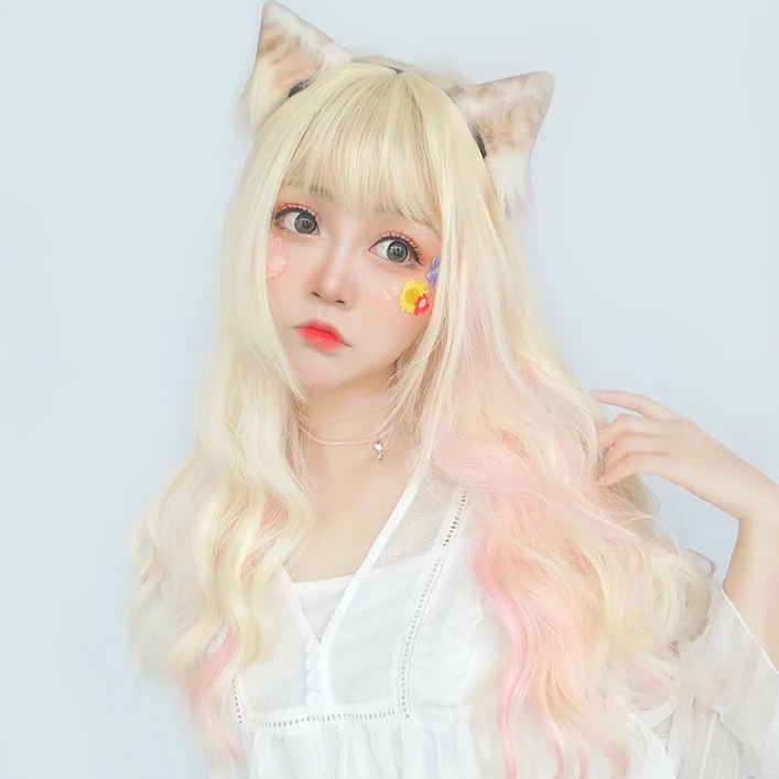 Unzzy HOT SALE Golden Big Wave Wig KF9233 4 Unzzy HOT SALE Golden Big Wave Wig KF9233