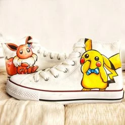 Unzzy Pikachu Handmade Painting Shoes KF7014 HOT SALE