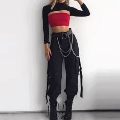 Unzzy Hip Hop Black Pants KF9378 HOT SALE