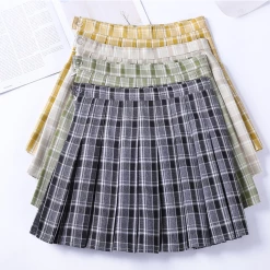 Unzzy Avocado Pleated Skirt KF9456