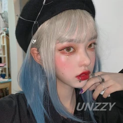Unzzy Blue And Gray Gradient Wig KF9512 HOT SALE