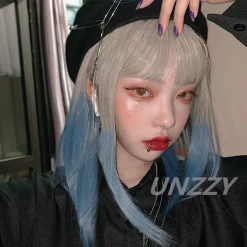 Unzzy Blue And Gray Gradient Wig KF9512 HOT SALE