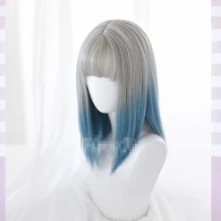 Unzzy Blue And Gray Gradient Wig KF9512 HOT SALE 10 Unzzy Blue And Gray Gradient Wig KF9512 HOT SALE