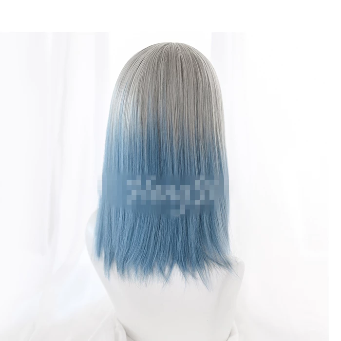 Unzzy Blue And Gray Gradient Wig KF9512 HOT SALE 6 Unzzy Blue And Gray Gradient Wig KF9512 HOT SALE