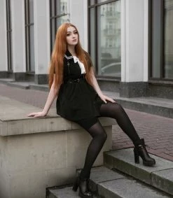 Unzzy HOT SALE Navy Black Dress KF9351