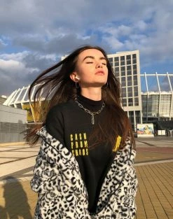 Unzzy Leopard Spotted Cotton Coat KF9534