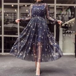 Unzzy HOT SALE Chic Starry Sky Dress KF81245