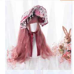 Unzzy Pink Long Straight Wig KF81191