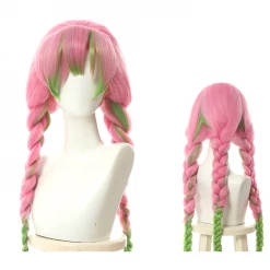 Unzzy Pink Green Ponytail Wig KF81205