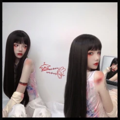 Unzzy Black Long Straight Wig KF81213 HOT SALE