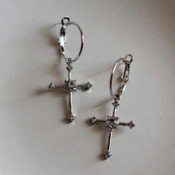 Unzzy Punk Cross Earring KF81314