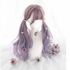 Unzzy Purple Long Curly Wig KF81634 HOT SALE