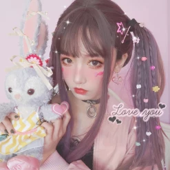 Unzzy Purple Gradient Wig KF81446