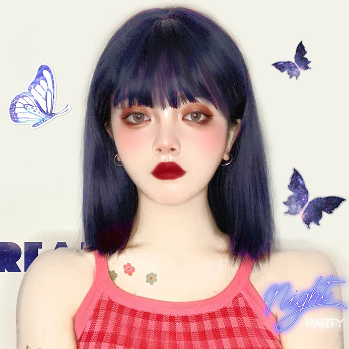 Unzzy Harajuku Blue Wig KF81454 4 Unzzy Harajuku Blue Wig KF81454