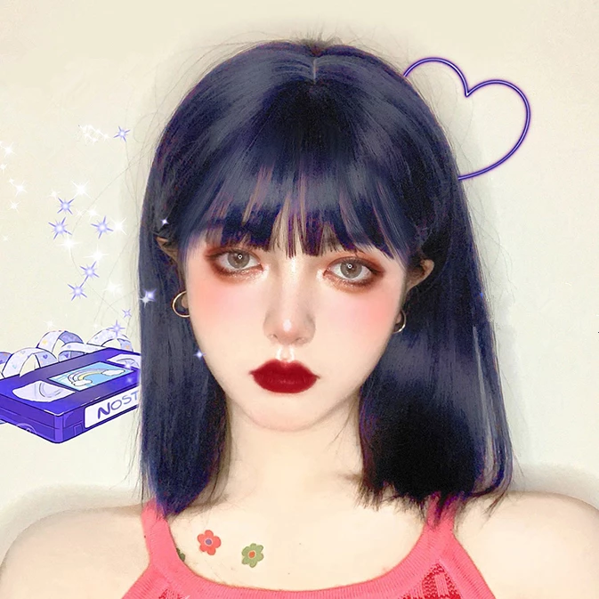 Unzzy Harajuku Blue Wig KF81454 2 Unzzy Harajuku Blue Wig KF81454