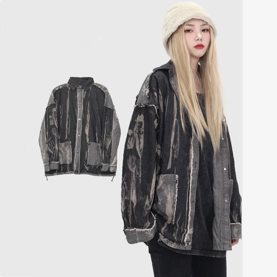 Unzzy Ulzzang Denim Jacket KF81475 1 Unzzy Ulzzang Denim Jacket KF81475