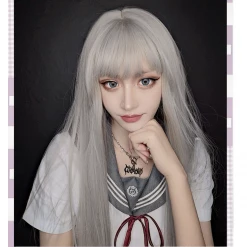 Unzzy HOT SALE Gray Long Straight Wig KF81482 6 Unzzy HOT SALE Gray Long Straight Wig KF81482